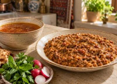 طرز تهیه یخنی نخود شیرازی با گوشت گوسفندی و نکات جا افتادن